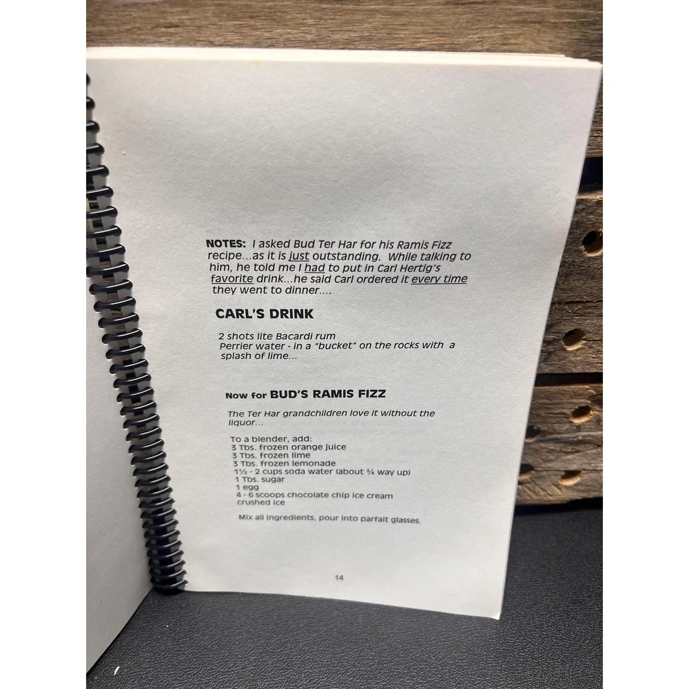LouAnns Family Favorites Community Style Unique Spiral Bound Cookbook 1980's